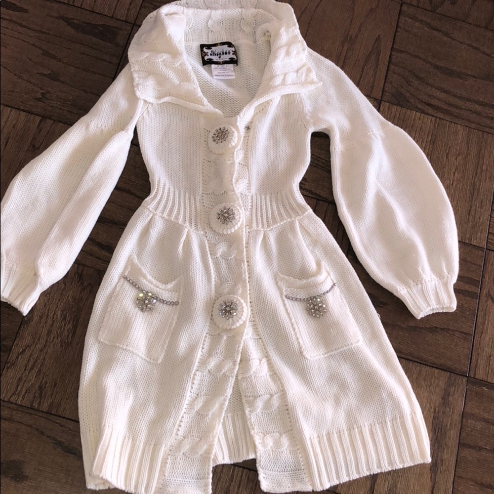 Meghan LA long crystal cardigan